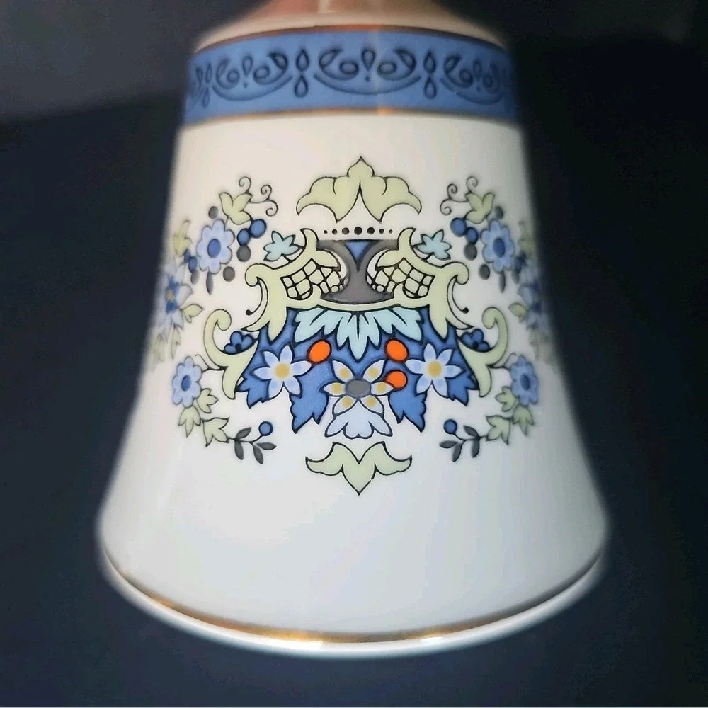 Trio of Danbury Mint Bone China Floral Bells Retired - Made in England - EUC -R5
